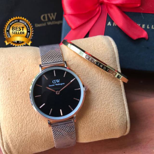 JAM TANGAN WANITA DW RANTAI PASIR FREE GELANG DW || DIAMETER 3 CM ||
