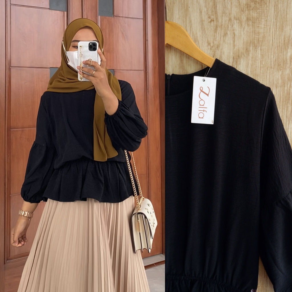 ADINDA blouse by ZALFA OUTFIT / blouse polos / blouse crincle