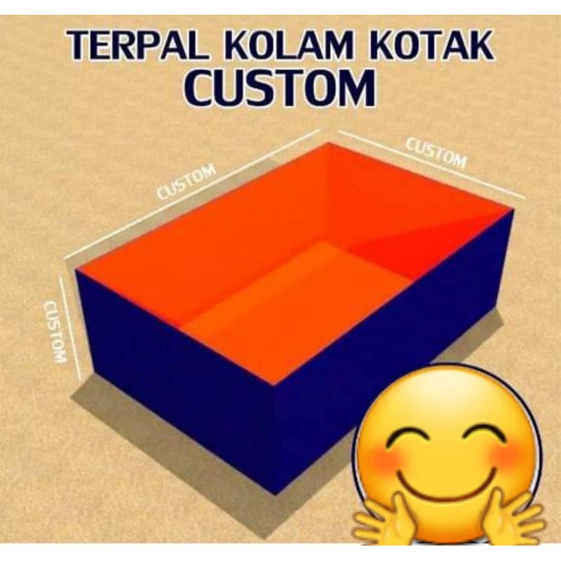 Kolam terpal kotak  2 x 3 x 80A8