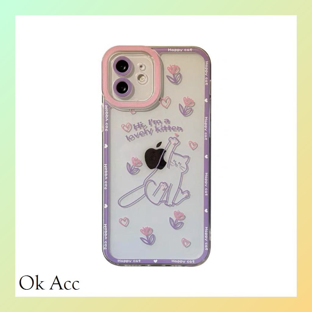 FH23 Casing Silikon Cat for Iphone 7 8 7+ 8+ X Xs Xr Max 11 12 13 Pro Max