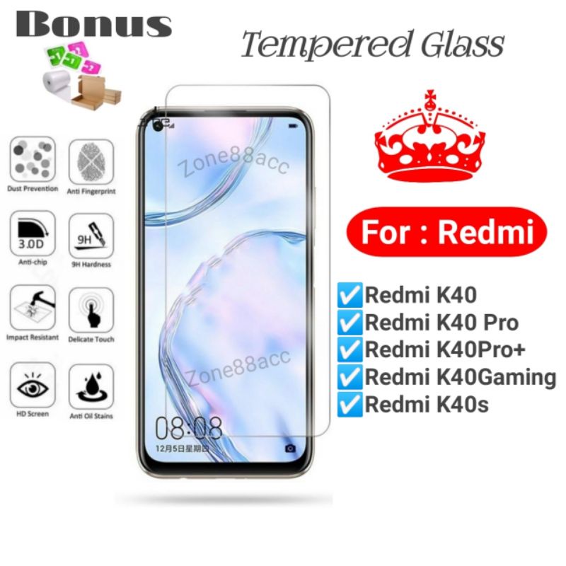 Antigores Tempered glass screen guard protector Xiaomi Redmi K40 Pro Plus Gaming K40s TG Bening Antiblue Spy Blue light Full Garskin Lensa Lens Pelindung Layar Kamera