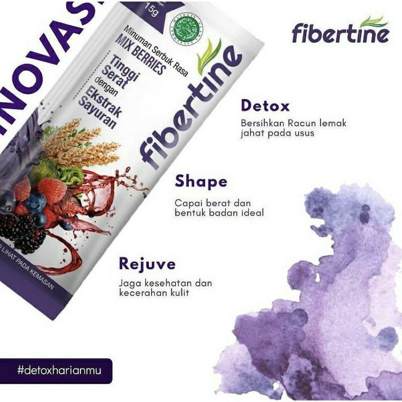 Fibertine/minuman fiber dan kolagen/minuman fiber/flimty/kolagen/Minunan detox (harga per sachet)