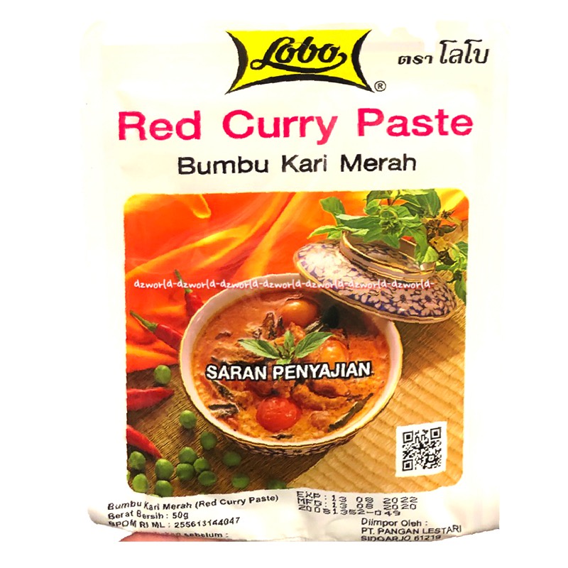 Lobo Green Curry Paste 50gr Bumbu Kari Hijau Red Curry Paste Bumbu Kari Merah Instant Siap Saji Lobbo Cury Paste Kari Instan