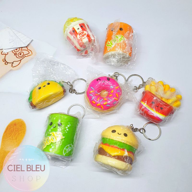 Gantungan Squishy Karakter / Ganci Skuisi Aneka Model Lucu Animal IMPOR