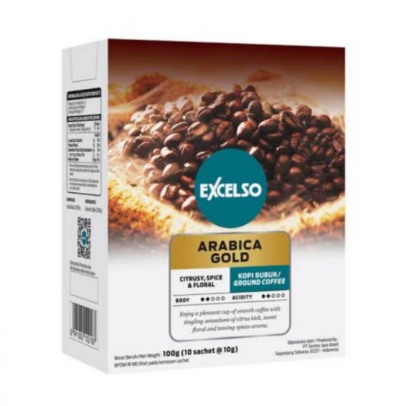 

Kopi Excelso Arabica Gold 100gr (10x10gr)
