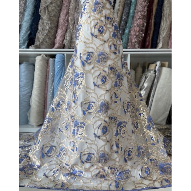 Jacquard Organza Rose