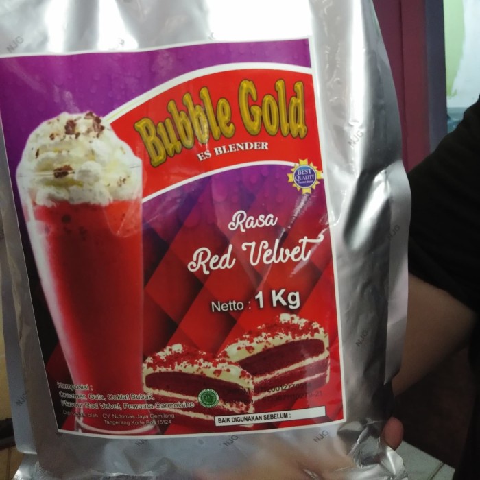 

SIRUP- BUBBLE GOLD TERMURAH RED VELVET 1KG -SIRUP.