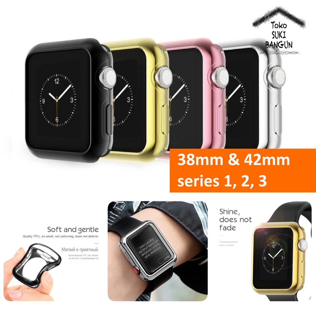 Bumper Case ELECTROPLATED Rubber Silicone for Apple Watch 38mm 42mm