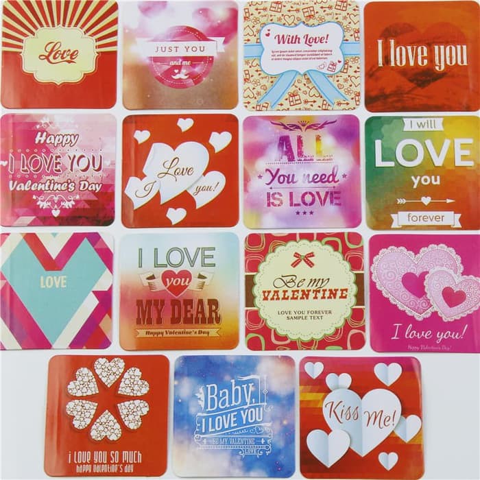 Stiker Thema Love (38pcs)