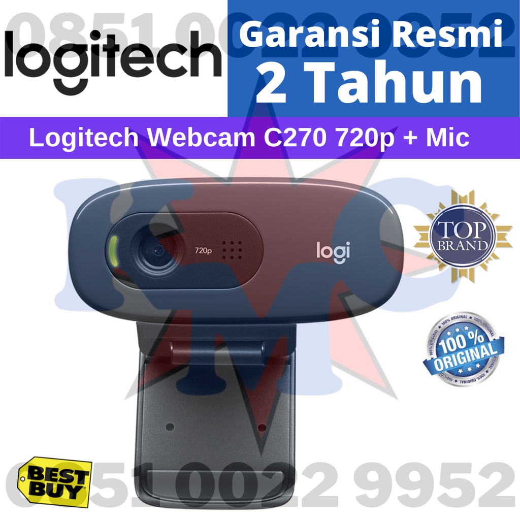 Logitech USB HD Webcam C-270 with Microphone - Logitech C270 C 270