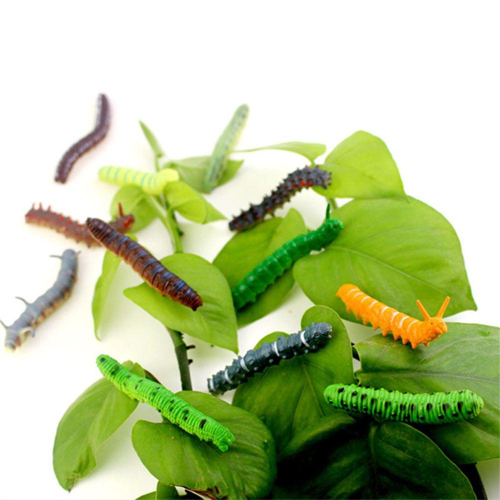 Lanfy Twisty Worm Toy 12Pcs/Lot Mainan Anak Mop's Day Props Canda Gags Realistis Fake Caterpillar Ulat Palsu