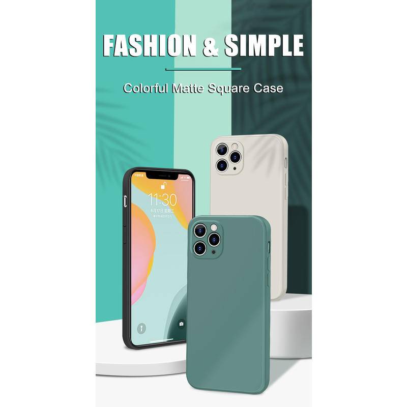 Casing Silikon iPhone 11 Pro MAX X XS MAX XR SE 2022 2020 6 6S 7 8 Plus Warna Matte Permen