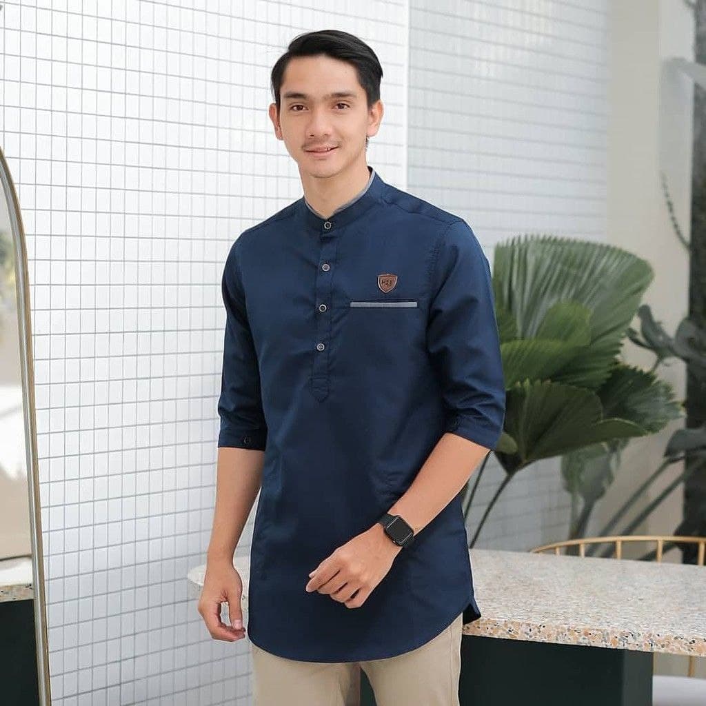 Baju Koko Kurta Dewasa Lengan Panjang Material Catton Adem Serap Keringat/baju koko pakistan terbaru