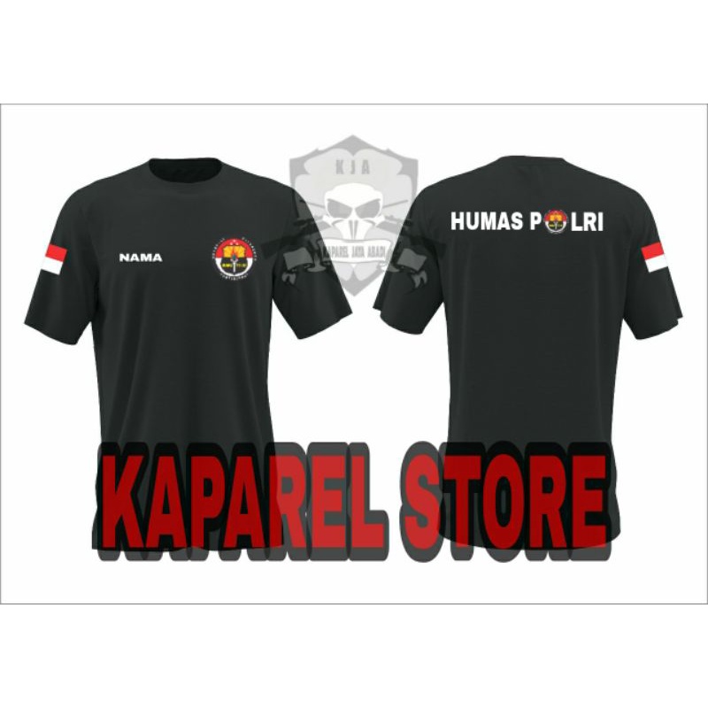 Kaos Humas Polri/Baju Humas Polri terbaru/Atasan Pria Wanita Humas Polri Lengan Pendek Logo Polri