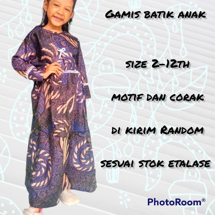 『NEW YEARS』 GAMIS BATIK ANAK SUSUN SIZE 2-12Tahun grosir