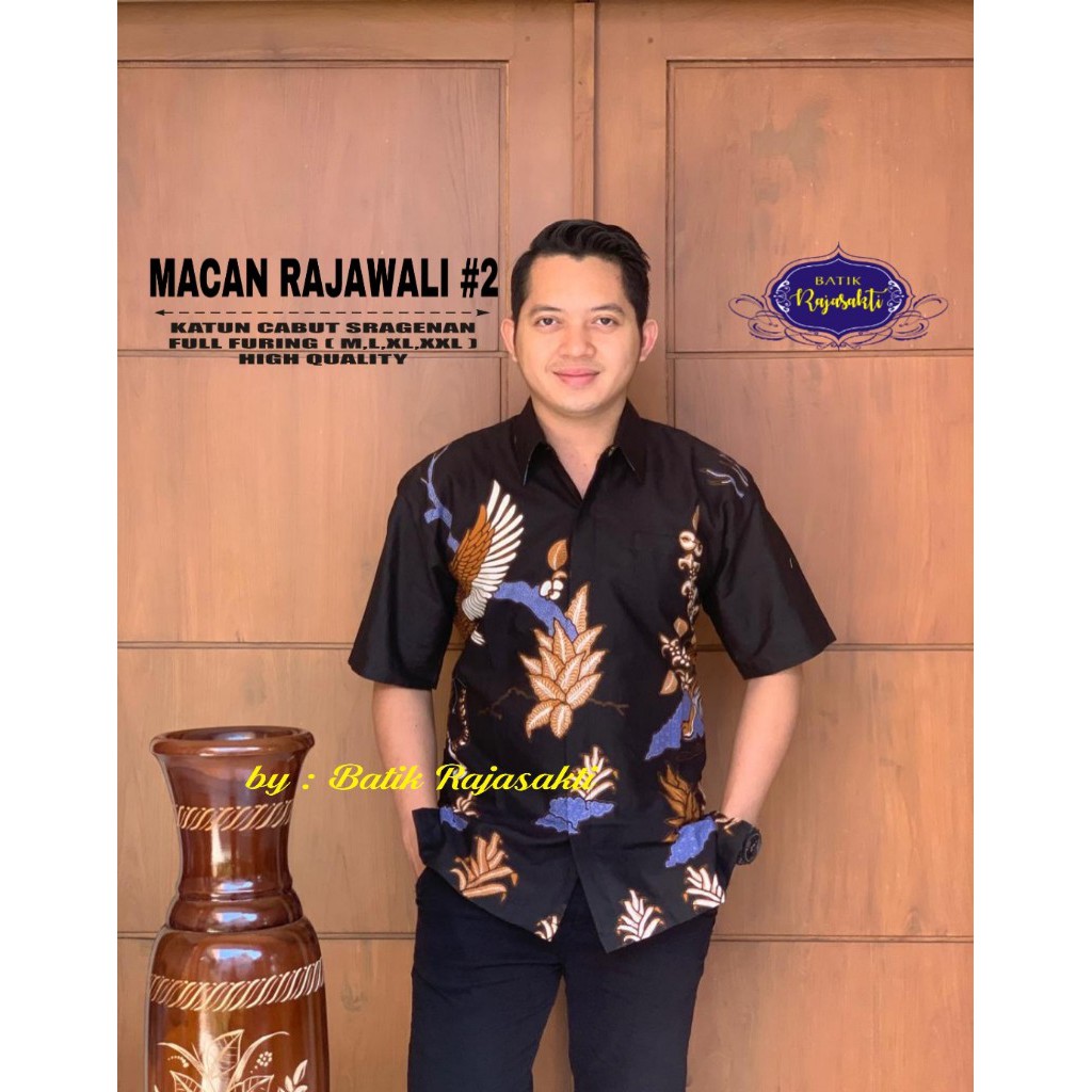 MACAN RAJAWALI RAJASAKTI KEMEJA BATIK SOLO PRIA LENGAN PENDEK PANJANG LAPIS FURING ATASAN PREMIUM MODERN KATUN HALUS KEBERKAHAN KEMBANG PARI KENARI KENARI PANDA KENCONO LUHUR 2 KENCONO LUHUR COLET KENZO KERIS SOGAN KERTAJAYA IJO KERTAJAYA MERAH KETULUSAN