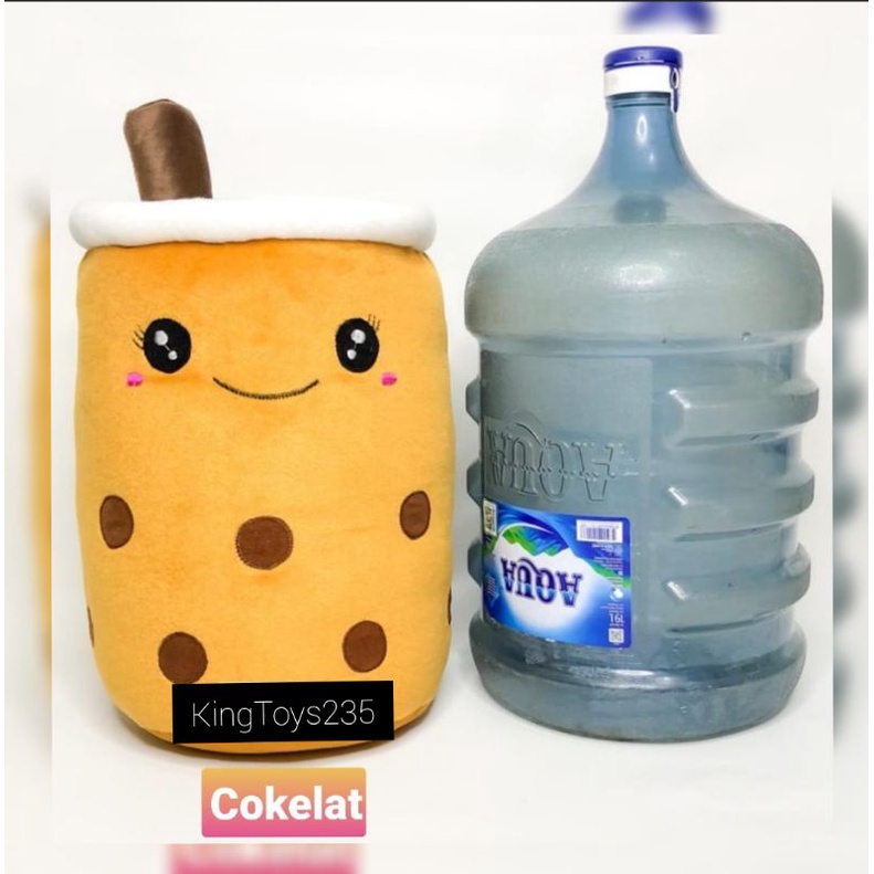 Boneka Boba Milk XXL Sebesar Galon Lampu Milkshake Susu Boba Coklat Besar Jumbo Pontianak