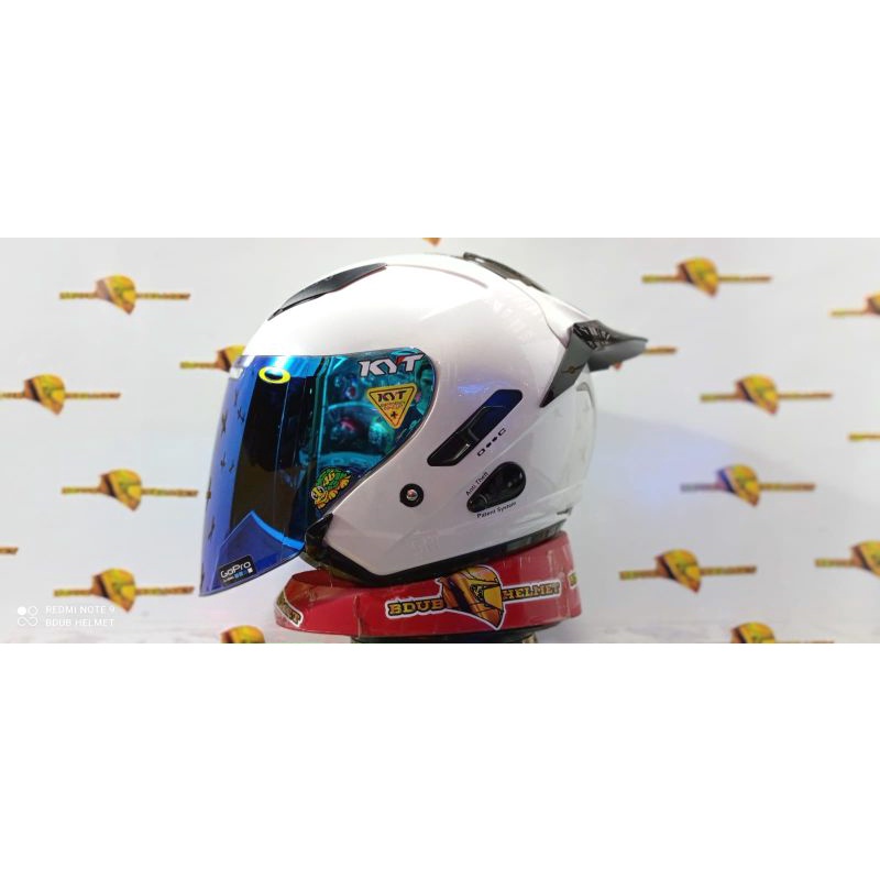 HELM KYT GALAXY FLAT R SOLID WHITE/PAKET GANTENG 100% ORIGINAL SNI-DOT-2