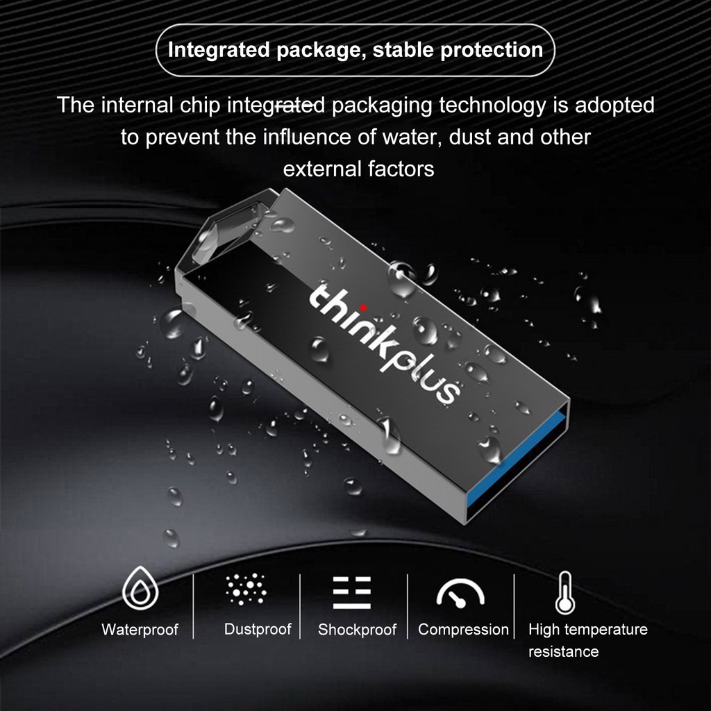 (Huluboy) Lenovo MU234 Flashdisk USB 3.0 Kapasitas 16 / 32 / 64GB Bahan Logam