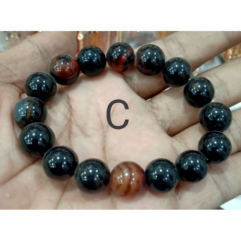 RC01. Gelang batu giok natural ukuran 12 mm