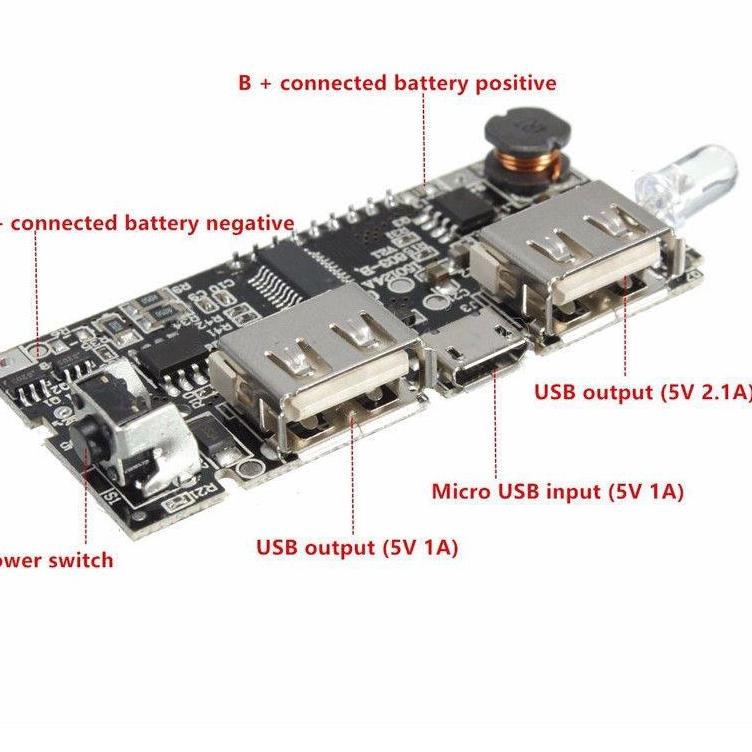 Murah Banget C8CZV Modul Power Bank dengan LCD DIY 2 Slot USB 1A 2.1 KIT Rakitan Powerbank 18650 V37