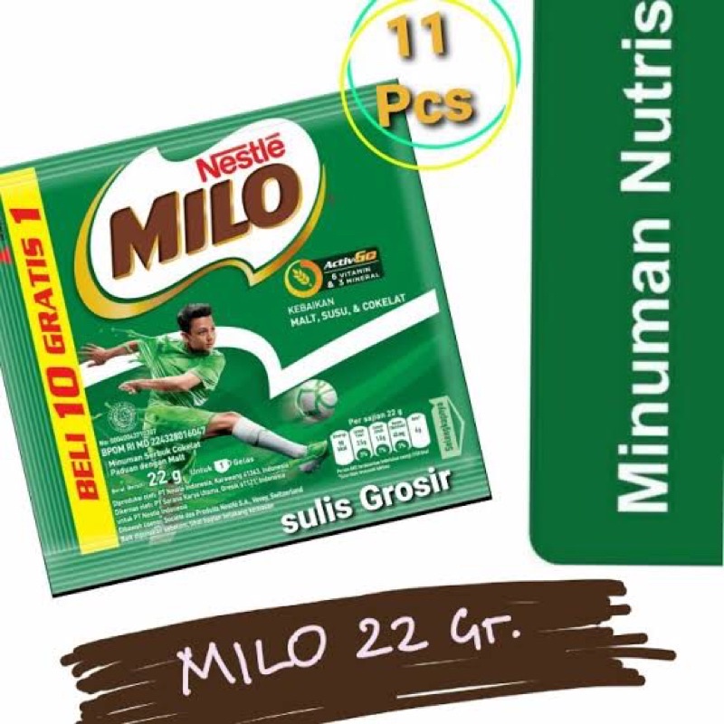 

MILO SACHET (1 Renceng 11 Sachet) - 22gr x 1 renteng