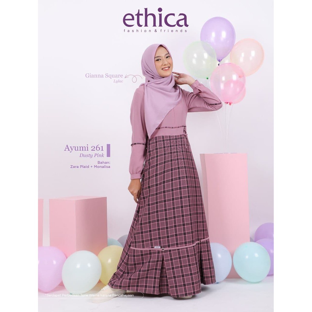 Gamis Ayumi 261 Dusty Pink ORI By ETHICA