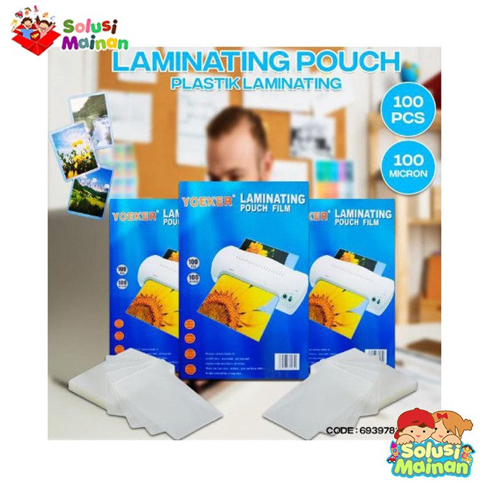 

LAMINATING POUCH Plastik Laminating Peralatan Kantor Fotocopy 100 Lbr