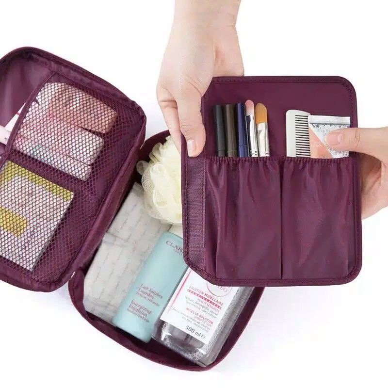 Tas Kosmetik Travel Portabel Serbaguna / Traveling Organizer Multifungsi