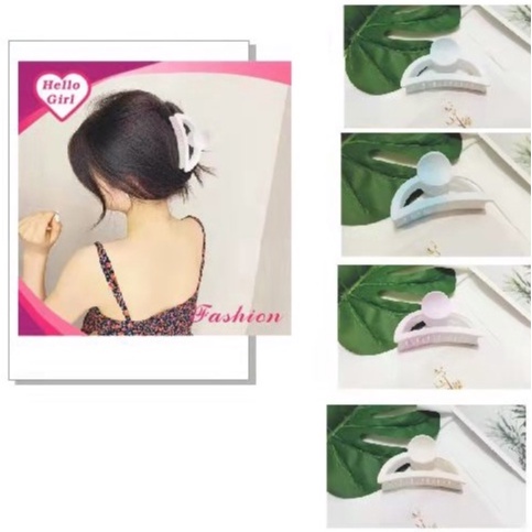 (Hello Girl)F81 Jepit Rambut Wanita Hair Clip Claw Dual Tone Import