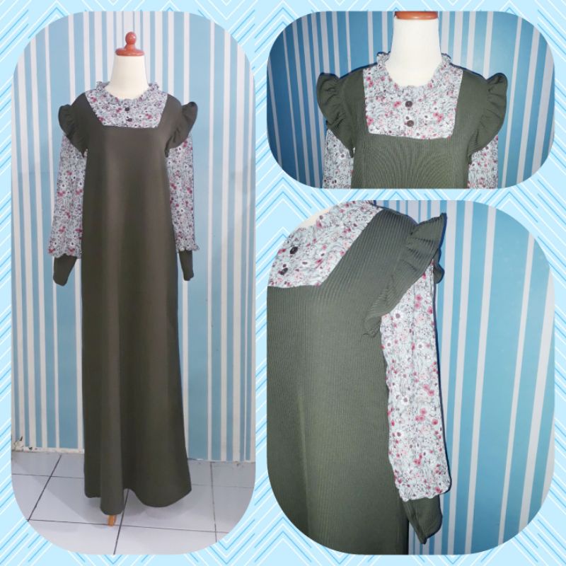 Longdress/terusan/Gamis Cavell mix Ceritty premium