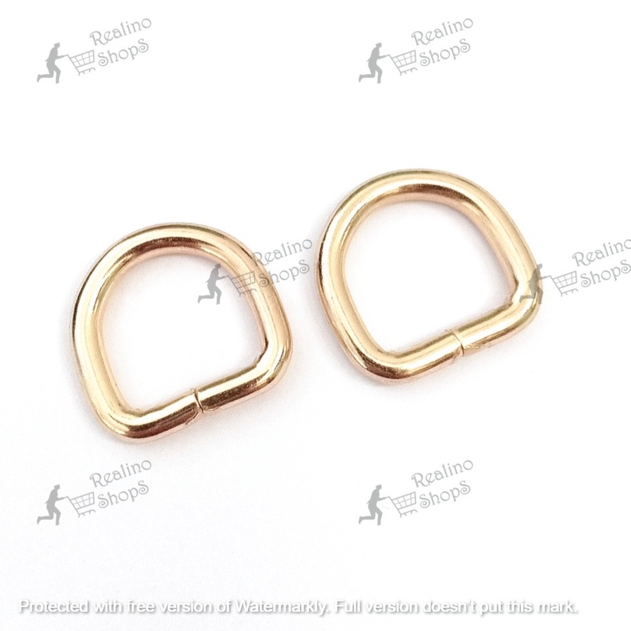 RING D TINGGI - 1.5CM EMAS MUDA (KUALITAS B) - AKSESORIS TAS