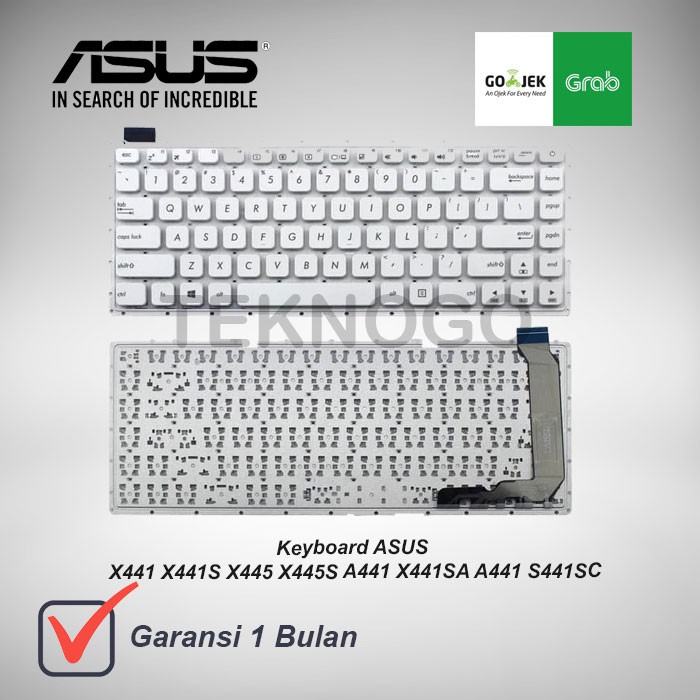 Keyboard ASUS X441 X441S X445 X445S A441 X441SA A441 S441SC Putih