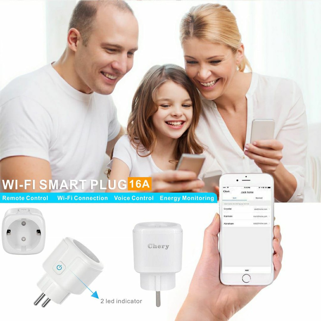 CHERY - NEW Smart PLUG WiFi Wireless Colokan 16A - IoT Smart Home