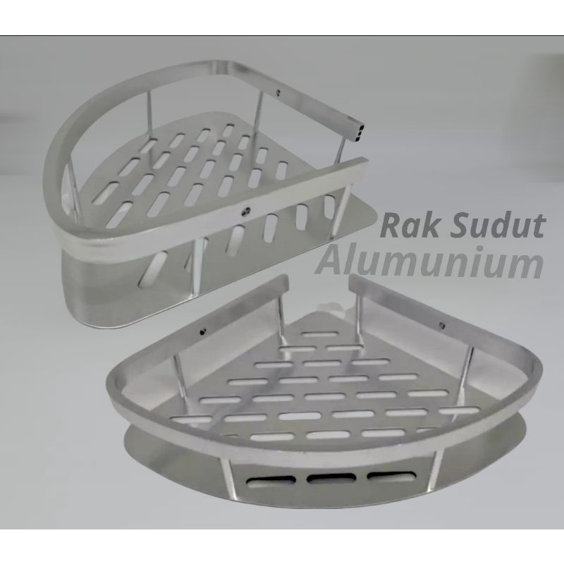 Rak sudut aluminium (rak kamar mandi)