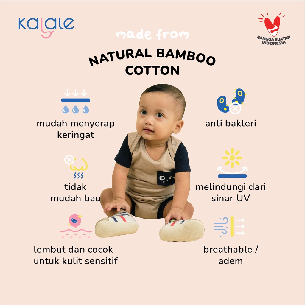 Kalale Raglan Tshirt 0-12 Bulan Baju Kaos Anak Bayi Laki Laki Perempuan Basic Polos-1