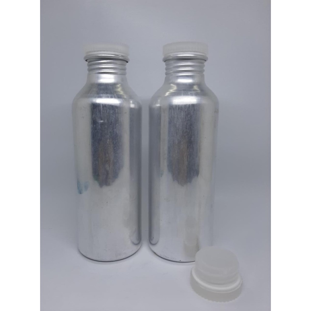 KALENG 250 ML SILVER. BOTOL ALUMUNIUM  KOSONG BARU.  BUAT BIBIT PARFUM. HARGA PERBIJI.