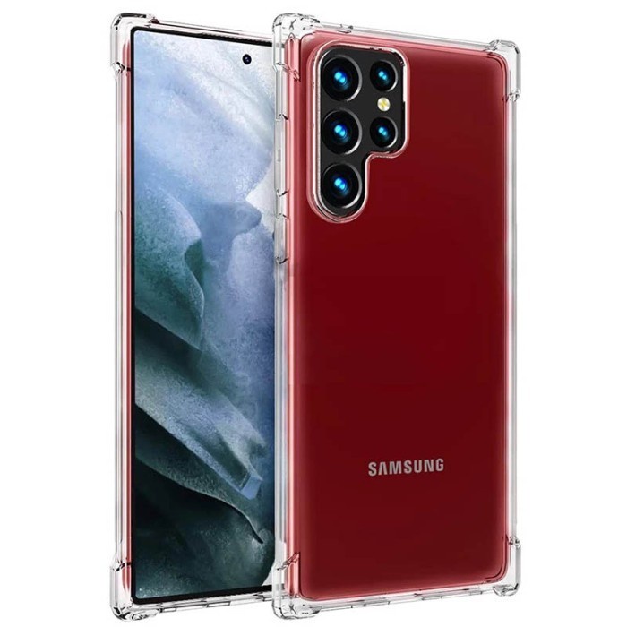 SAMSUNG S21 FE S23 FE S23 5G S23+ 5G S23 ULTRA S22 4G / 5G S22+ S22 ULTRA CASE HD CRACK BENING SOFTCASE SILIKON KARET BUMPER TRANSPARAN ANTICRACK CASING PROTECT CAMERA COVER PELINDUNG KAMERA S22 PLUS S22 + 5G S23 +