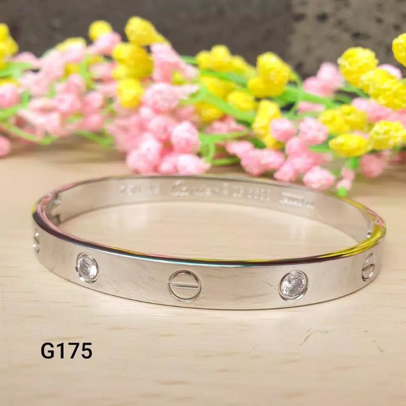 Gratis cincin gelang titanium 1 set 3 warna perhiasan wanita COD