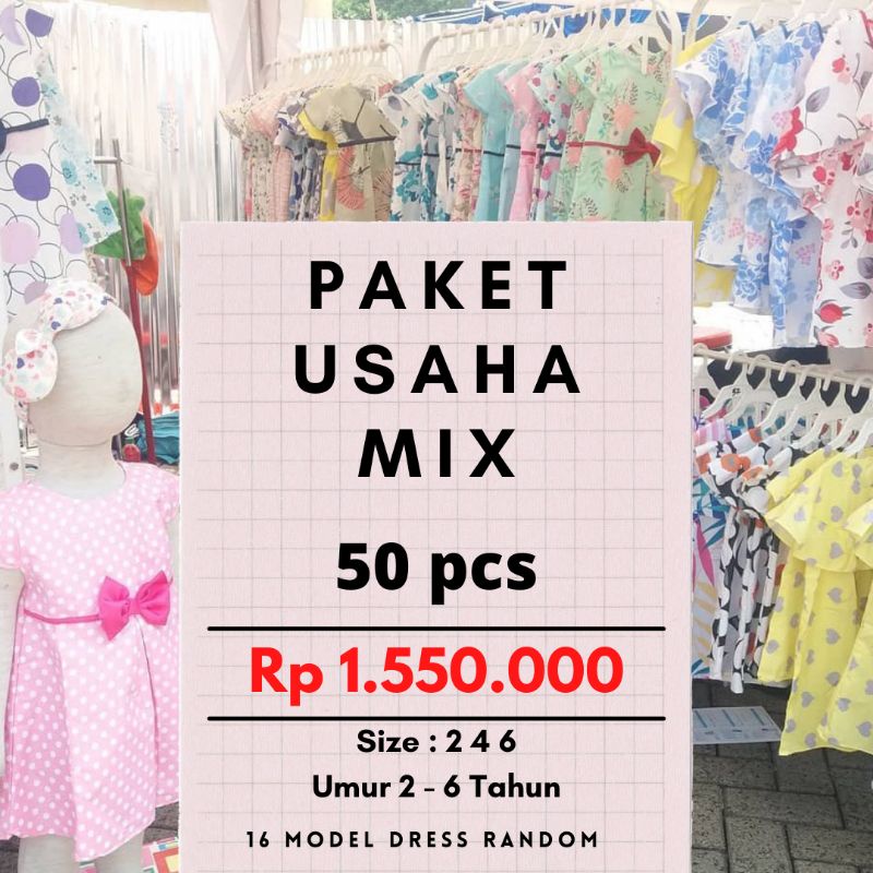 Paket Usaha Grosir Baju Anak /Dress Anak