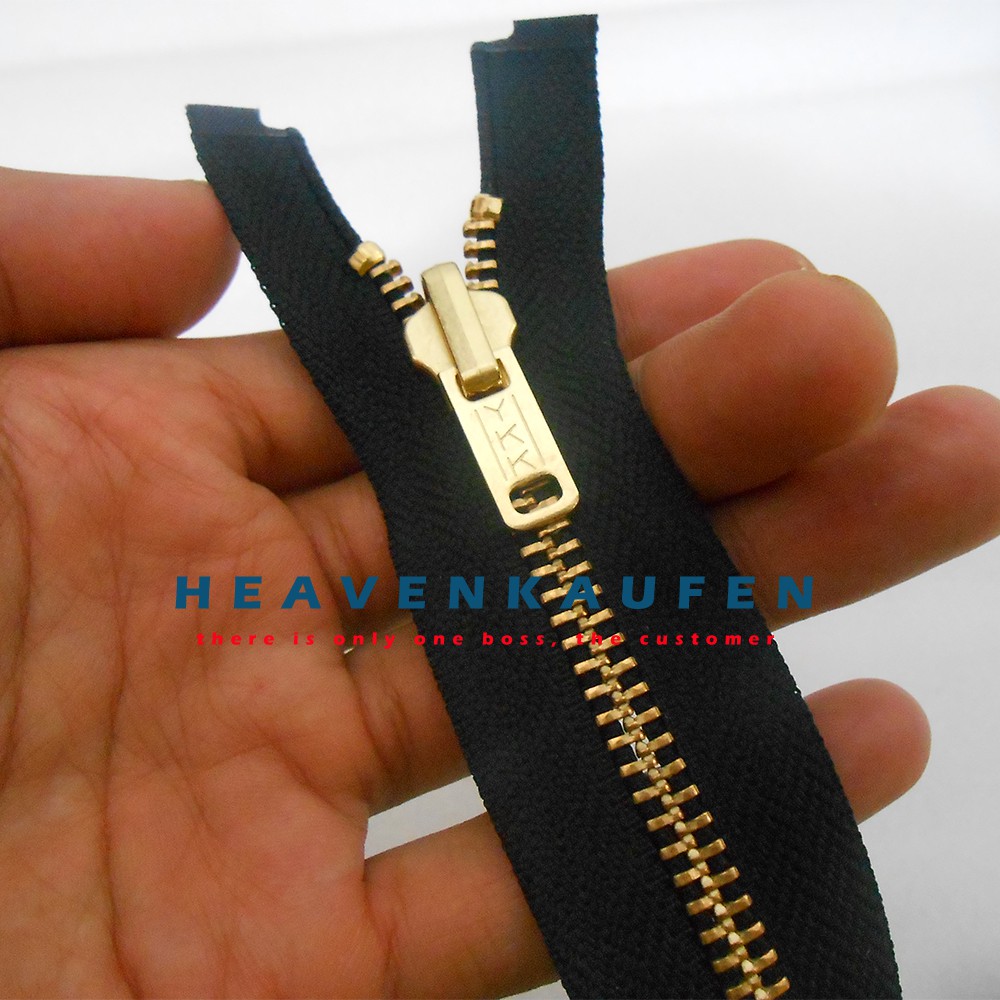 Resleting Zipper 45 cm / 18 inch YKK Gigi Besi Gold Bolak Balik