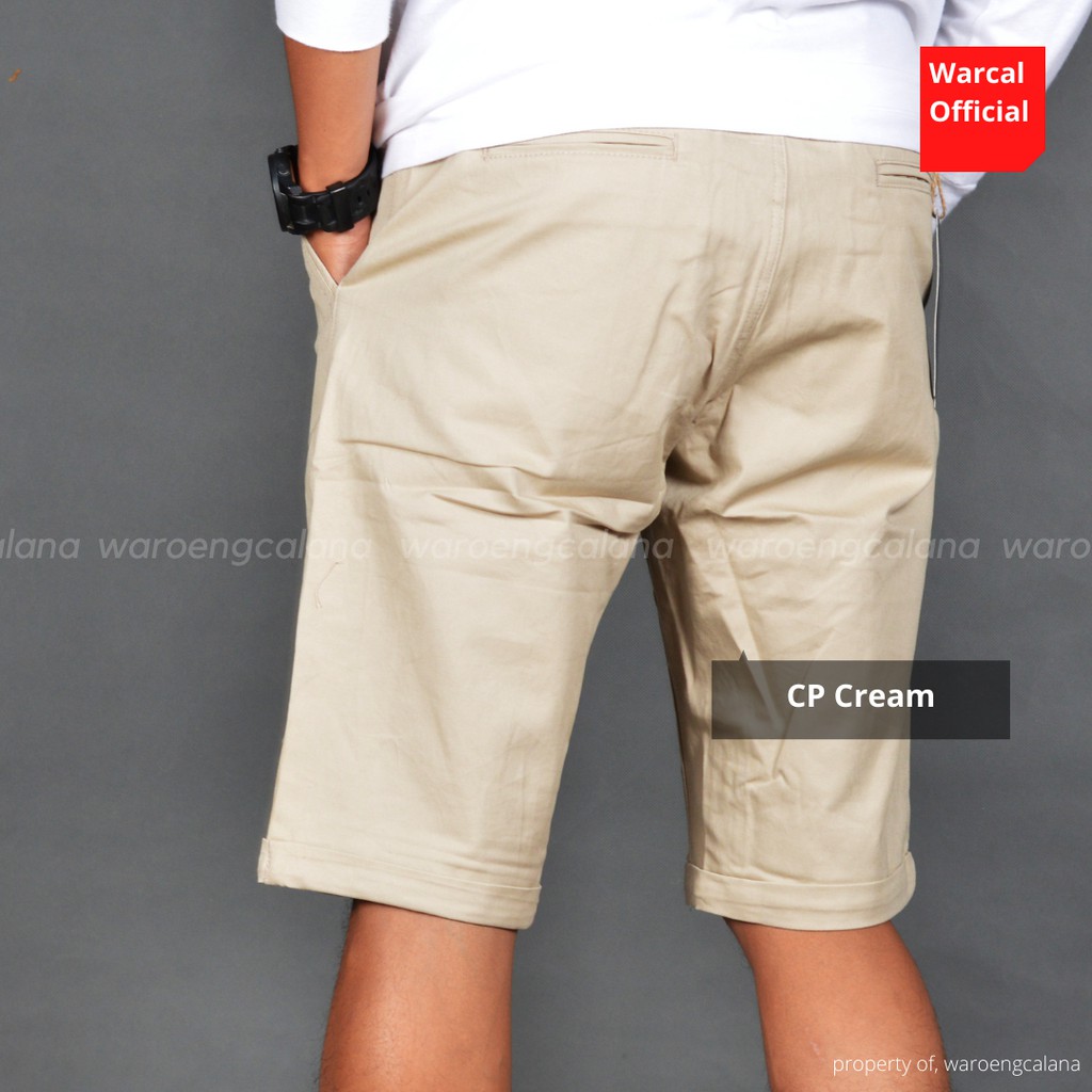 Celana Pendek Pria Chino Pants Cream