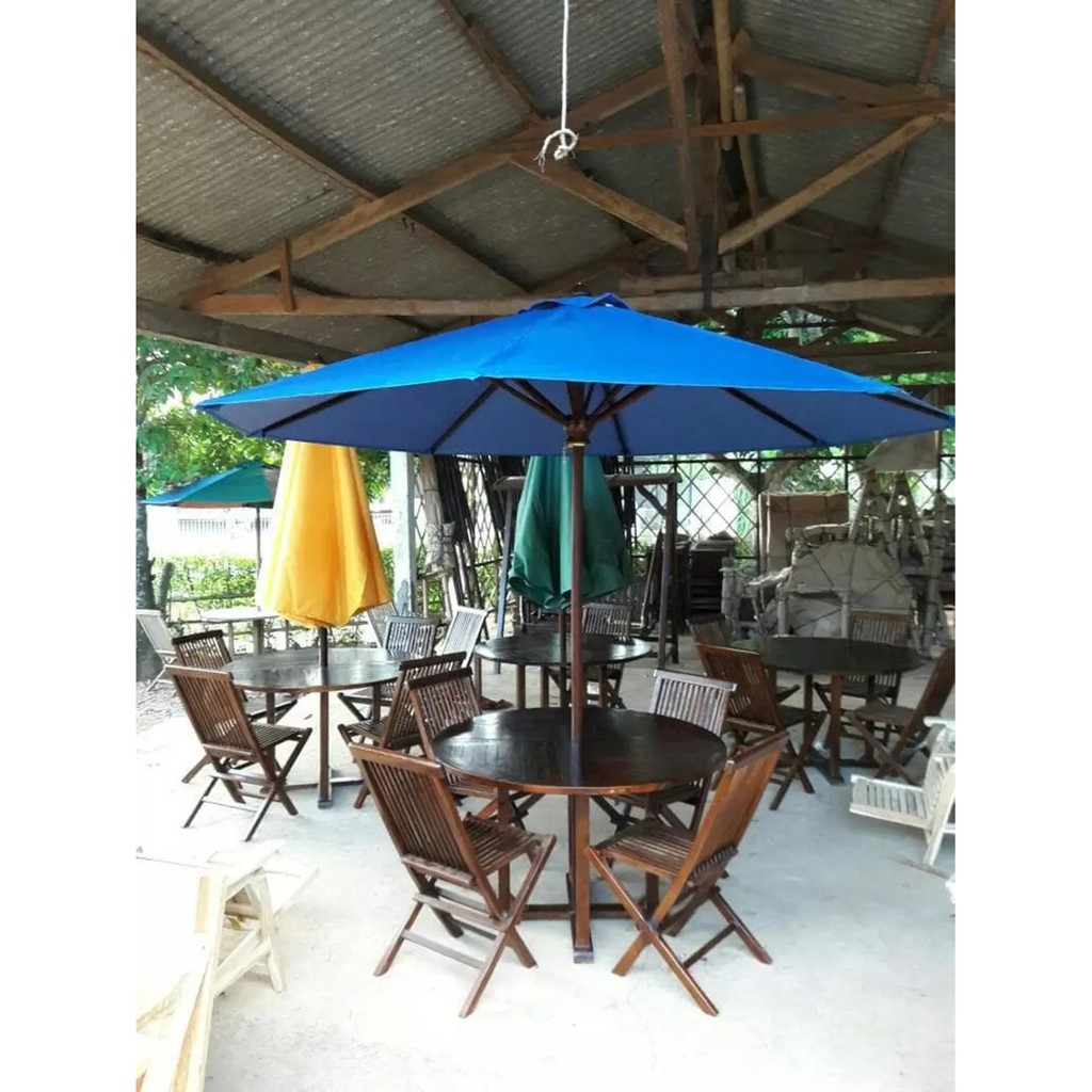 Meja Kursi Jati Payung Taman