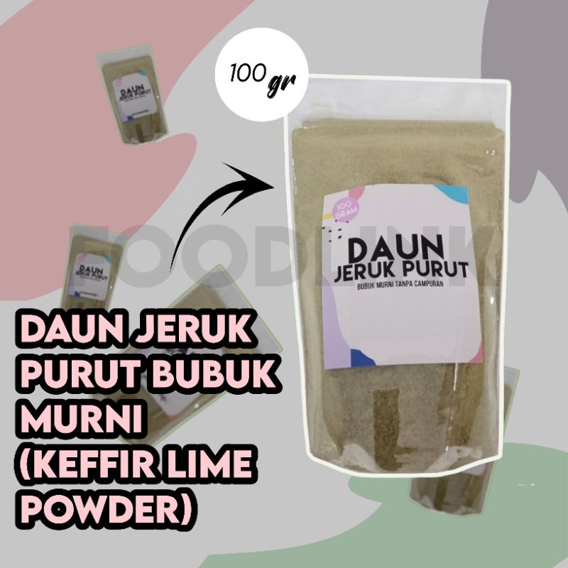 

daun jeruk purut bubuk murni/keffir lime powder 100 gr/bubuk daun jeruk