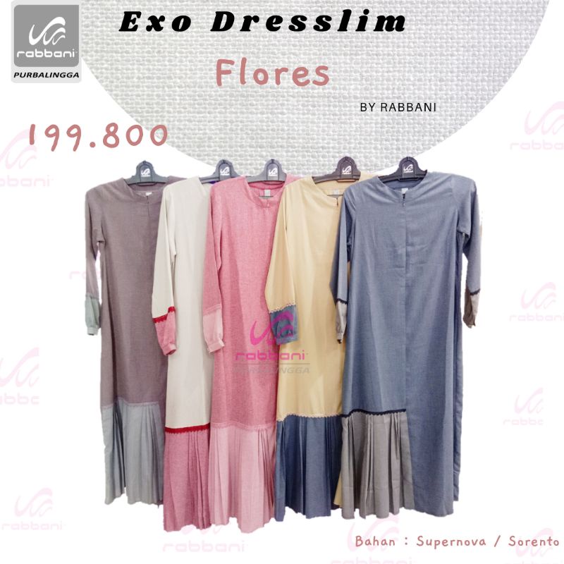 RABBANI-DRESSLIM EXO FLORES //Gamis Flores //Gamis Rabbani Terbaru