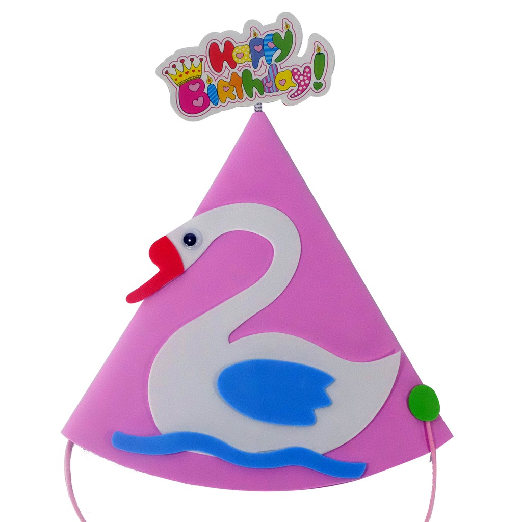 Topi Ulang Tahun Kerucut - Topi Ultah Karakter - Topi Pesta - Topi HBD - Cute Birthday Hat Party