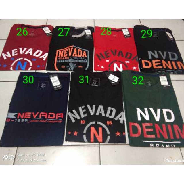  Kaos  NEVADA  FULLTAG BANDROL MATAHARI  size M L XL nevada  