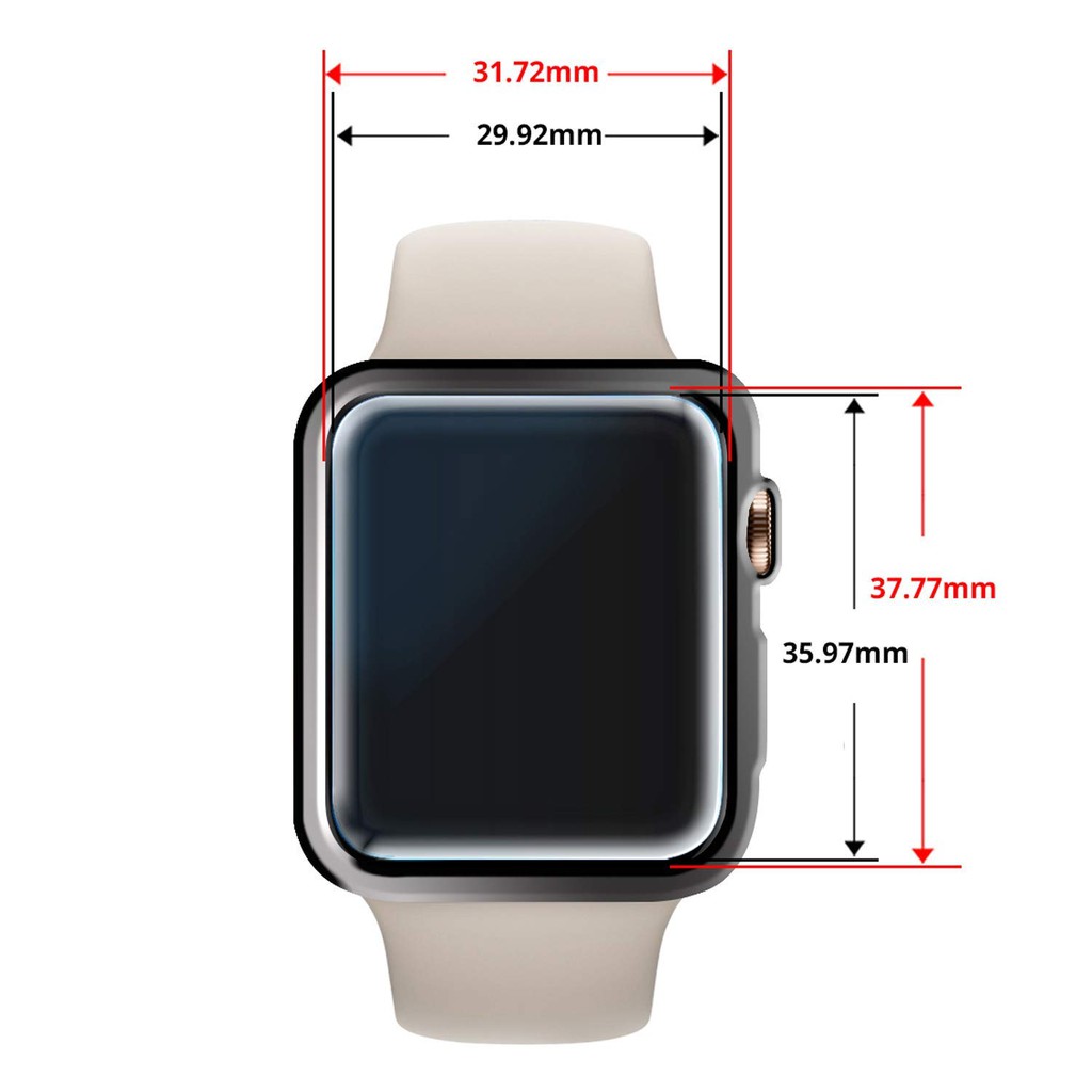 Whitestone Dome Full Adhesive Tempered Glass Apple Watch (40/42/44mm)