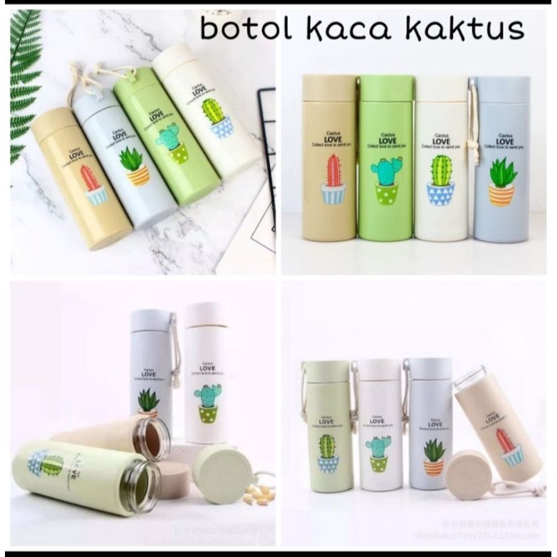 BOTOL KACA KAKTUS 450ML/ BOTOL MINUM 450ML