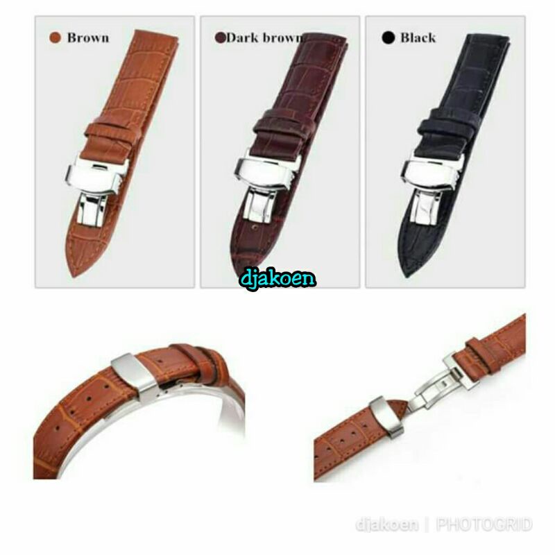 tali jam tangan kulit fossil premium